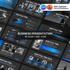 Modern Blue PowerPoint Template 2025 - Minimalist Business Strategy Slide Deck