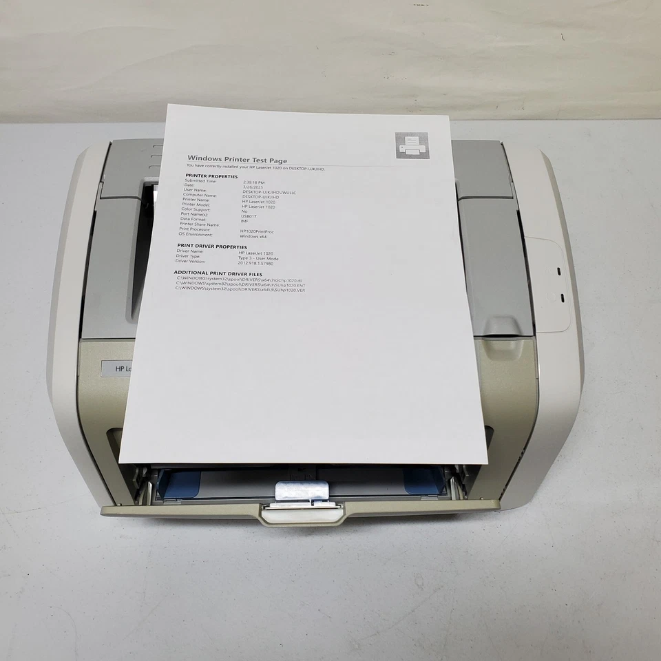HP LaserJet 1020 Monochrome Laser Printer W/Toner Compact - Image 2 of 4