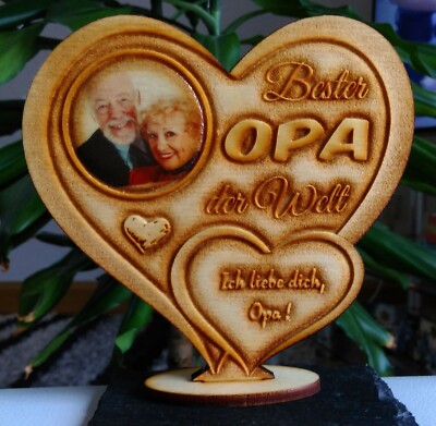 Bester Opa IHR FOTO+TEXT Vatertag Geschenk Geburtstag Liebe*