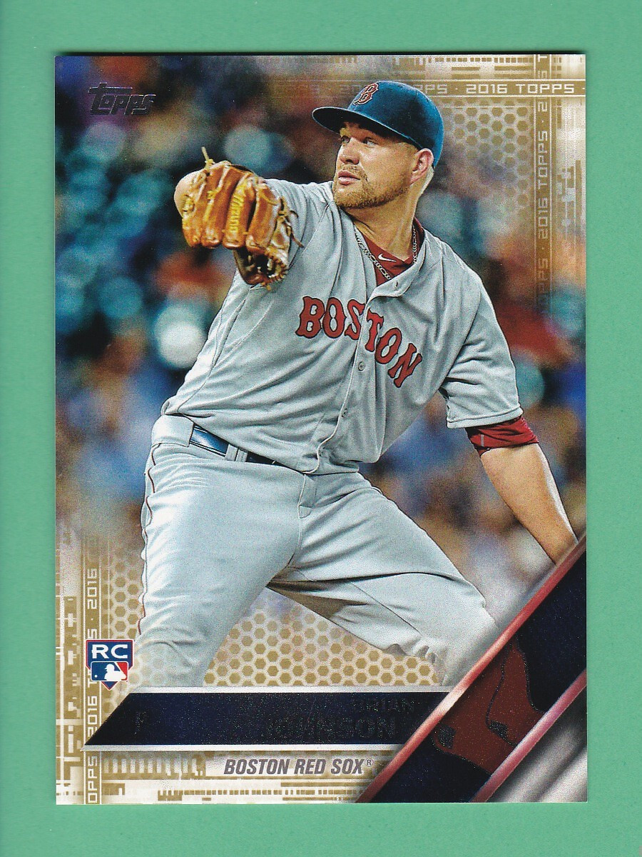 2016 Topps Series 1 #191 BRIAN JOHNSON RC Boston Red Sox /2016 GOLD ROOKIE CARD