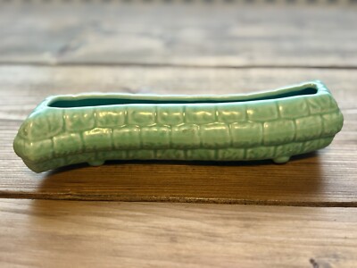 Vintage Burlington Ware Keramik Pottery Jade Grün Ziegel Trog Posy Halter Vase