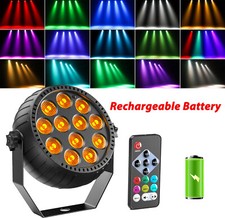 12LED RGB Wireless Rechargeable Par Can Light Stage DJ Party Bar Show Lighting