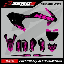 KTM Motocross Graphics Kit: SX 50 65 2002 - 2022 MX Graphics BLOCK BLK/PNK