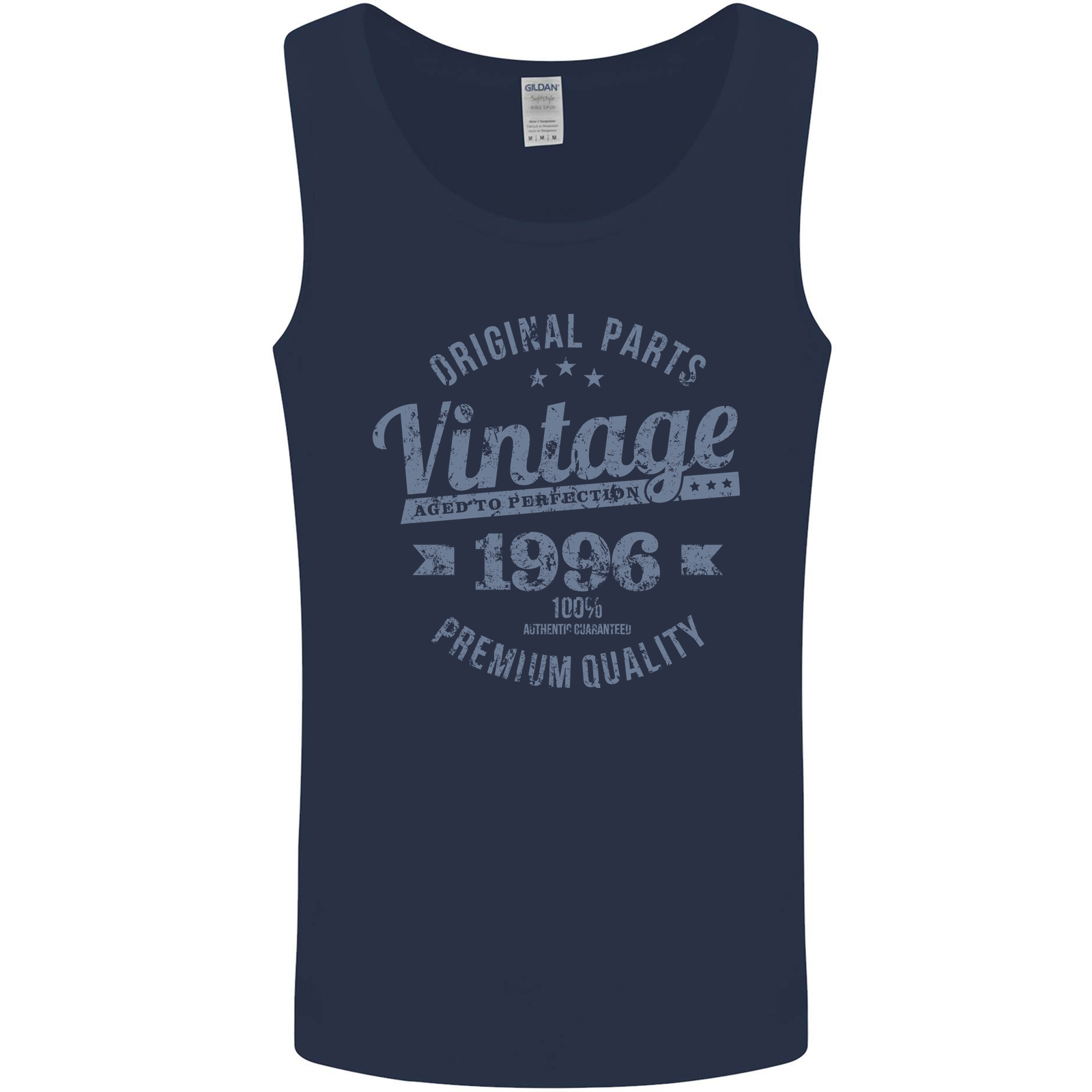 Vintage Year 29th Birthday 1996 Mens Vest Tank Top Navy Blue