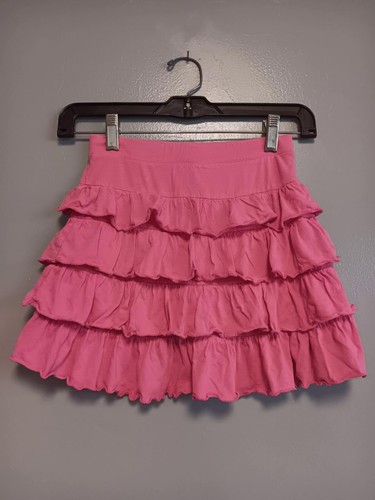 Lands End Kids Skirt / Skort 100% cotton pink layered ruffle size 6X - Picture 2 of 3