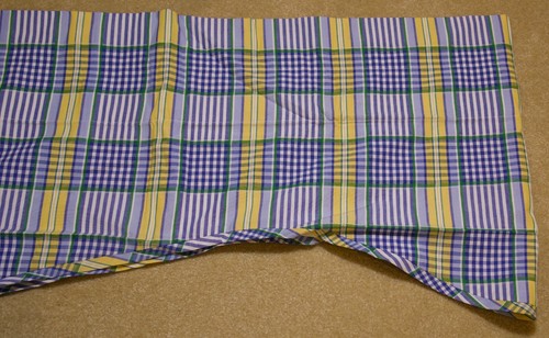 Waverly Valance Home Valley Plaid Lake Buckingham Blue Yellow Scalloped 79x18 - Picture 4 of 12