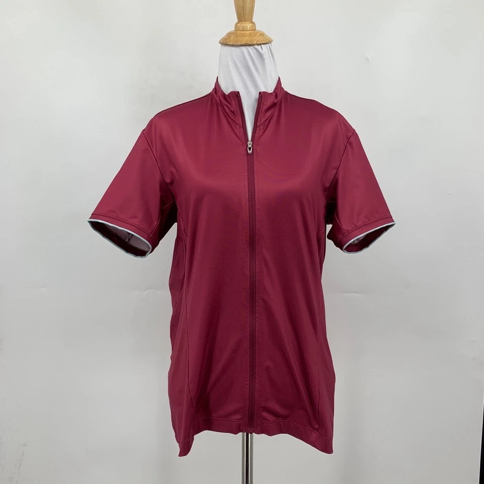 Specialized Jersey Womens Large Burgundy Rbx Comp Full Zip Short Sleeve Cycling - Image 2 of 4