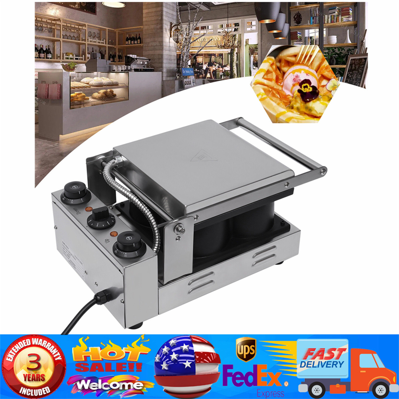 Electric Chest Shape Waffle Baker Breast Boob Waffle Machine Waffle Bowl Maker item image