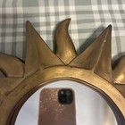 VINTAGE Mid-Century DEKNUDT BELGIUM 1970’s Sunburst Gold Resin Mirror — photo 6