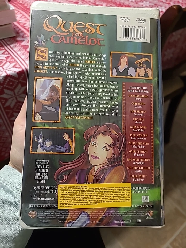 Quest for Camelot 1998 VHS Warner Brothers Mint Condition - Image 4 of 4