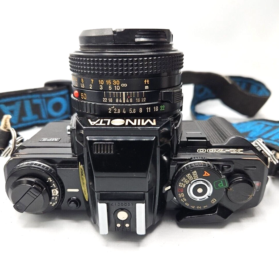 Kit de cámara Minolta X-700 35 mm Film SLR con lente de 50 mm, probado y funcionando Foto 4 de 4