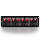 <!--F#f_0-->Red 8 Gang Rocker Switch Aluminum Panel Toggle Dash On/Off Pre-Wired Switches...<!--F/-->