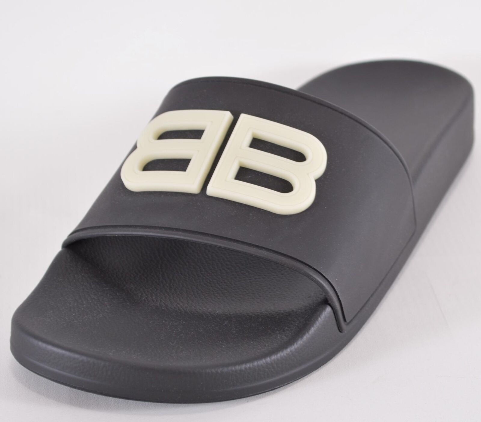 bent samtale selv NEW Balenciaga Men&#039;s Black GLOW BB Logo Pool Slides Sandals Shoes 7  U.S. 40 EU | eBay