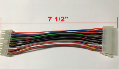 ATX 20-Pin Male to 20-Pin Female Adapter Power Supply Cable Connector 7 1/2''