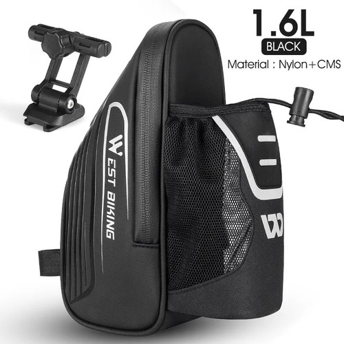 Borsa Sella Bici Impermeabile Con Tasca Borraccia MTB Bici Sedile Posteriore Borse - Foto 7 di 26