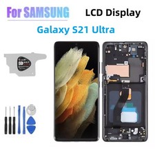 For Samsung Galaxy S21 Ultra LCD Display Touch Screen Digitizer Assembly w/Frame