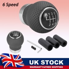 Universal 6 Speed Car Manual Gear Stick Shift Knob Shifter Lever Black Leather