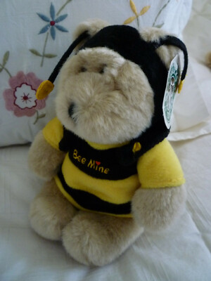 EUC Vtg 1999 Starbucks 9th Ed Bearista Bear 9'' Bumble Bee Mine Plush w/Hang Tag