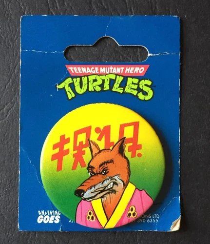 Vintage Badge Teenage Mutant Hero Turtles - Splinter - 1990 - Ninja 4.25cm Pin
