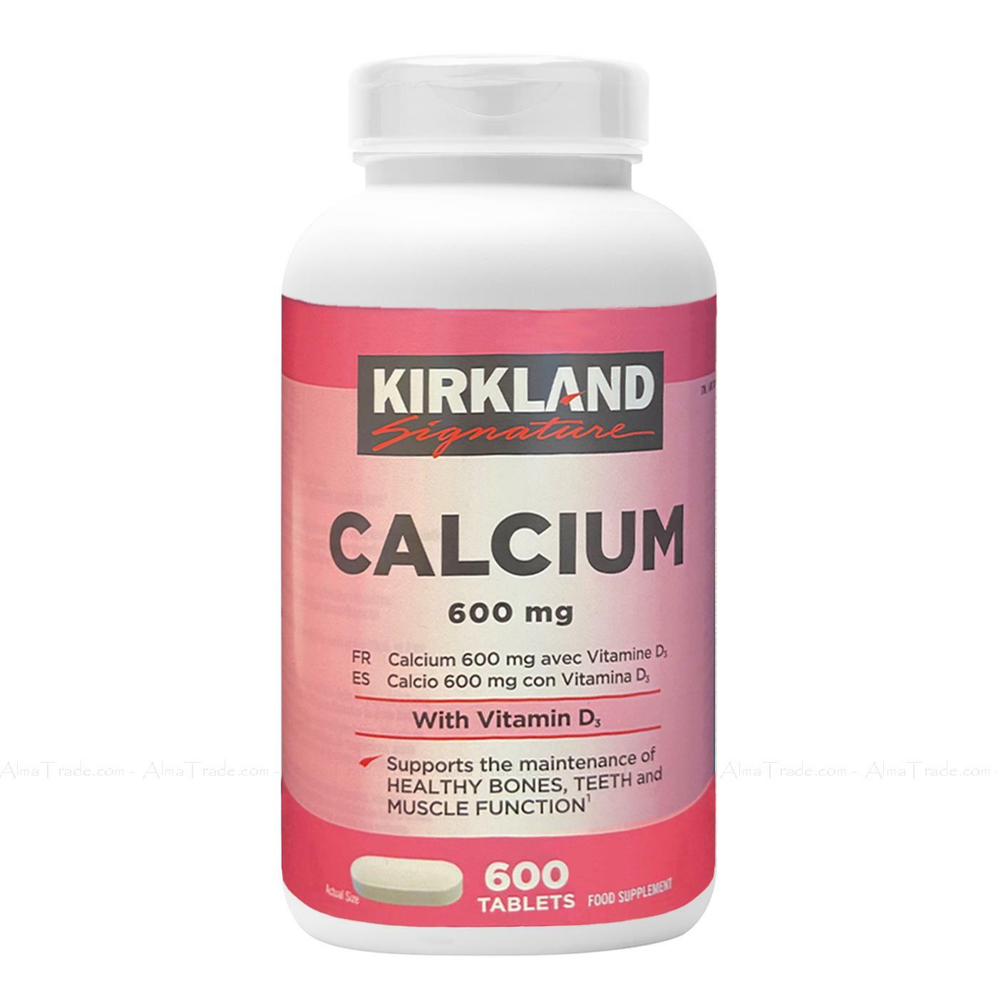 Kirkland Signature Calcium 600mg Vitamin D3 Food Supplement 600 Coated Caplets eBay
