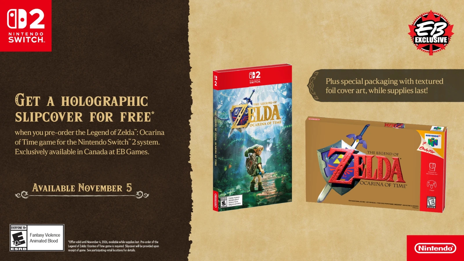 The Legend of Zelda: Ocarina of Time N64 Gold Collectors Edition Sealed