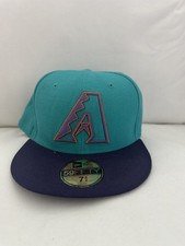 Arizona Diamondbacks Hat Cap Fitted Mens 7 1/2 Black MLB Baseball New Era