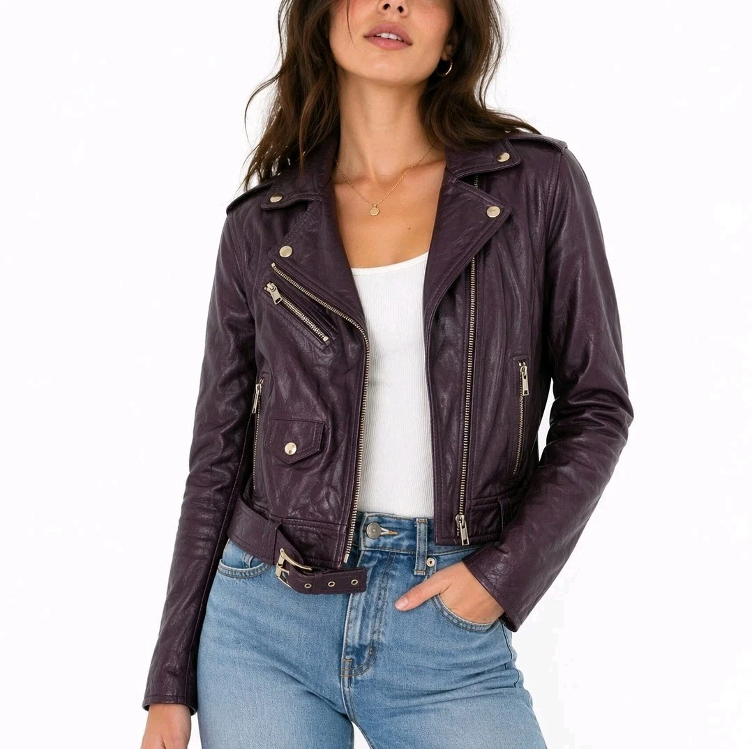 Michael Kors Leather Outer Shell Red Coats, Jackets & Vests for