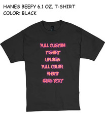 Custom Personalized Print Text and Photo DTF Hanes Beefy T-shirts
