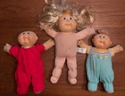 lot #12 (3) Hasbro Cabbage Patch Kids dolls BLUE PINK signature clothed OK tag