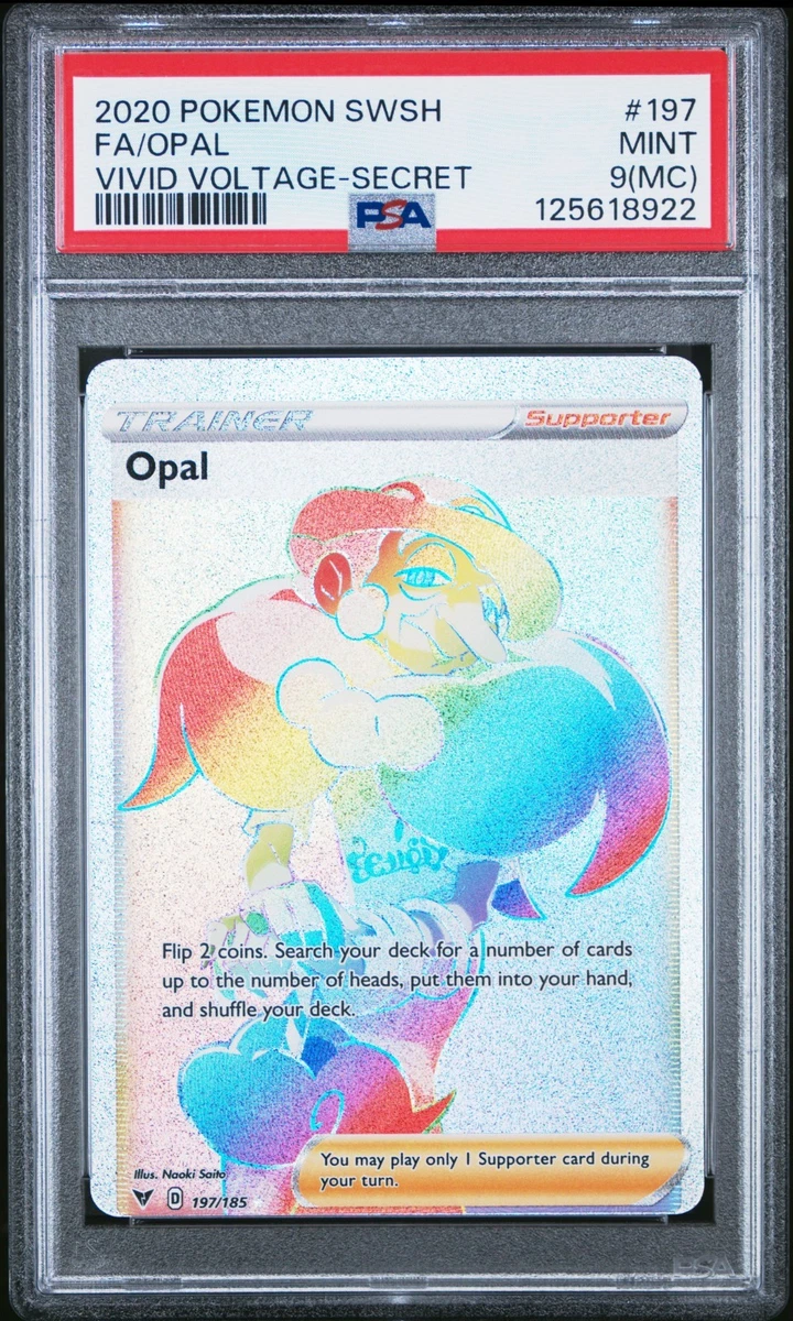 rainbow rare opal pokemon card 197/185 Swsh04: Vivid Voltage for sale Secret Rare Card Type Opal | Vivid Voltage |