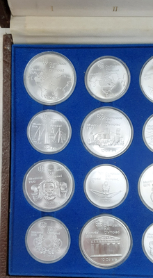 Complete 1976 Canada Montreal Olympics .925 Silver 28 Coin Set in