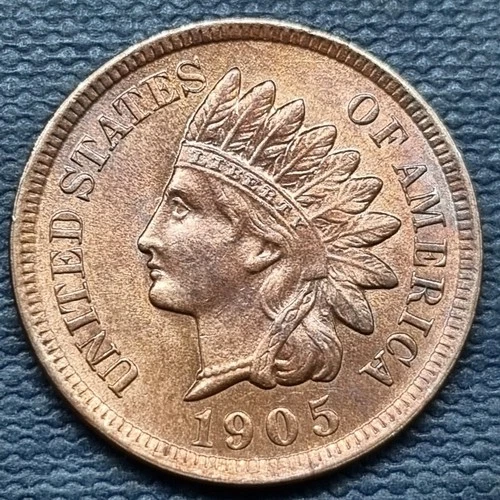 1905 Indian Head Cent 1c High Grade UNC UNCIRCULATED Toned #97090