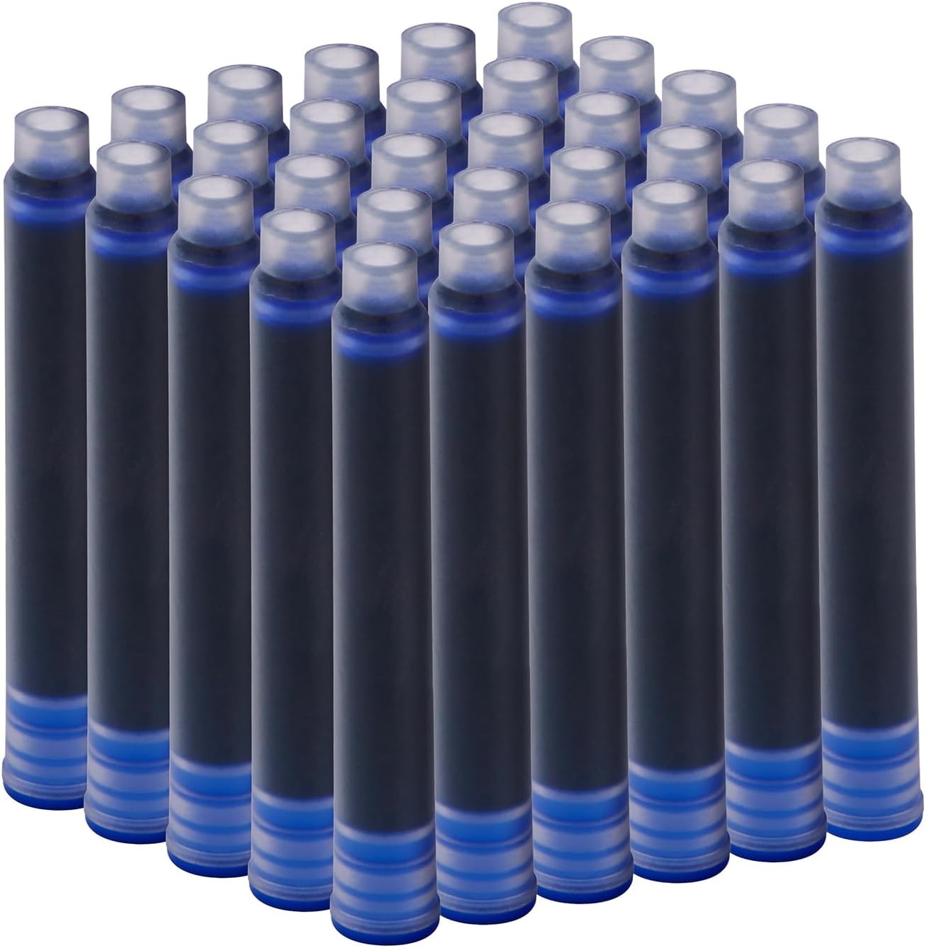 Jinhao Fountain Pen Blue Ink Cartridge 5 Count (Pack of 6), Color 