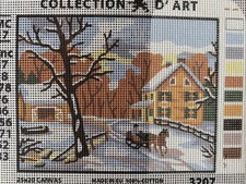 Printed needlepoint tapestry 20x25 Cm Rto Canvas Only