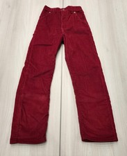 Vintage Red OSHKOSH B'GOSH Lined Corduroy Pants Youth Size 7R Made in USA