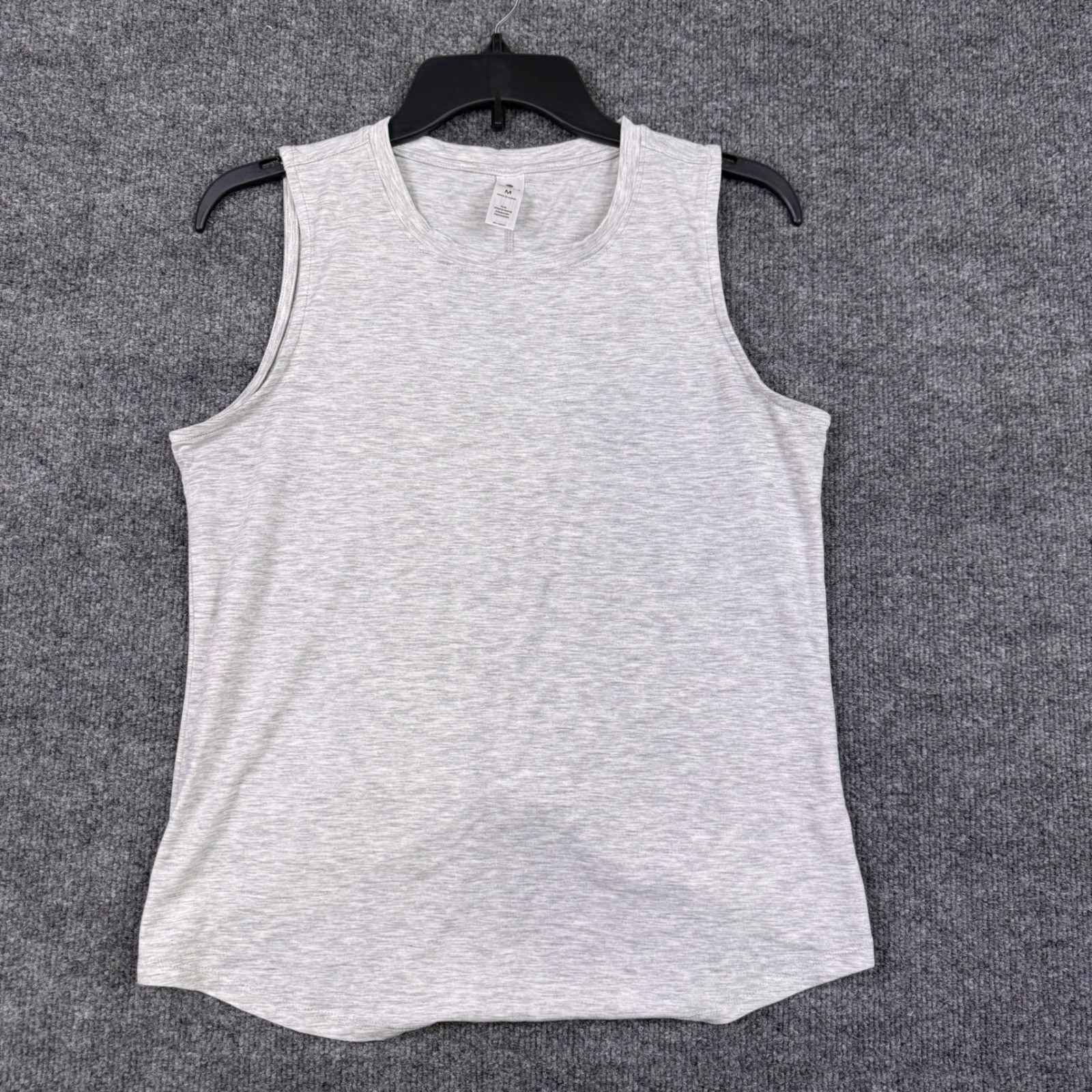 Yogalicious Womens Gray Heather Split Back Activewear Tank Top Size M Medium