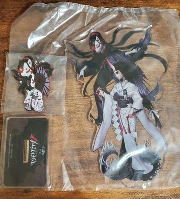 Identity V Geisha Acrylic Stand and Rubber Charm Set Unopened Collectible