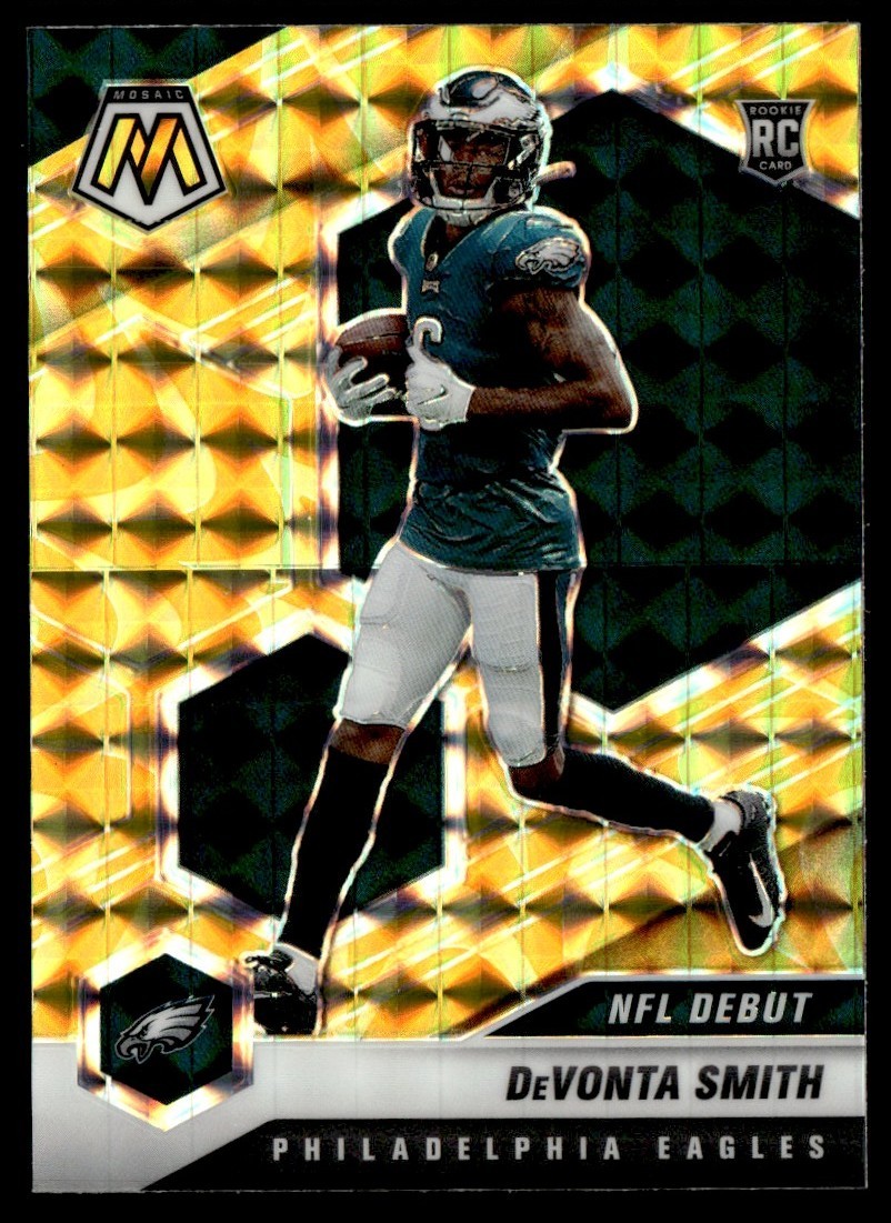 2021 Panini Mosaic Yellow Reactive DeVonta Smith RC #246 A