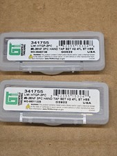Greenfield 341755 3Pc 8-36 Hss Taper Plug  Bottoming Hand Tap Set 2 SETS