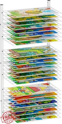 mocomax Art Drying Rack White 24 Shelves