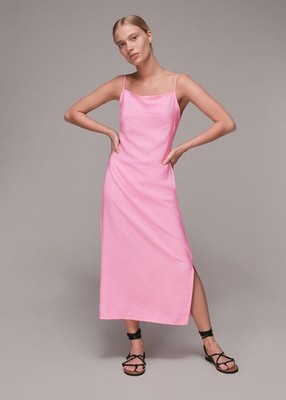 Whistles leichtes Cami-Midikleid für Damen Rosa Größe UK 12 (UVP 79 £)