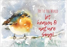 Religious Christmas cards - Joy to the World, pack of 5x7 in, Multicolored 