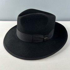 Black 100 Wool Scala Classico Hat Size M, 44-90 200H handmade Dorfman Pacific