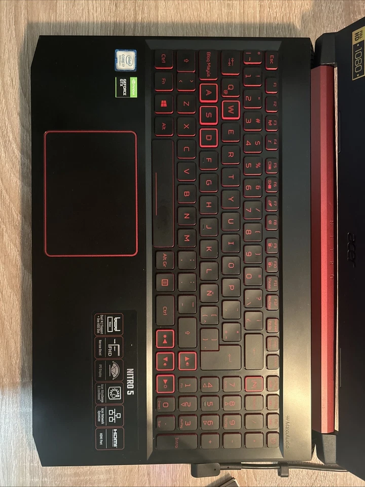 Acer NITRO 5 I7 9750H GTX 1050 16GB RAM 1TB SSD 1TB HDD Foto 3 de 4