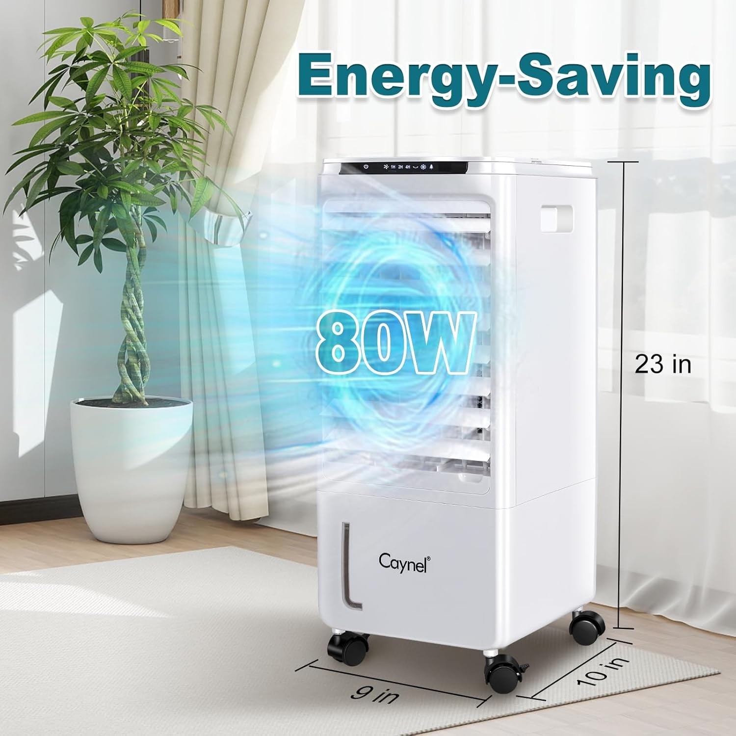 Evaporative Air Cooler,Swamp Cooler With Gal Tank, Portable Eva