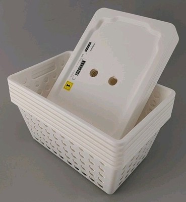 (Lot of 6) Ikea RUNDBAL Storage Box w/Lid 11