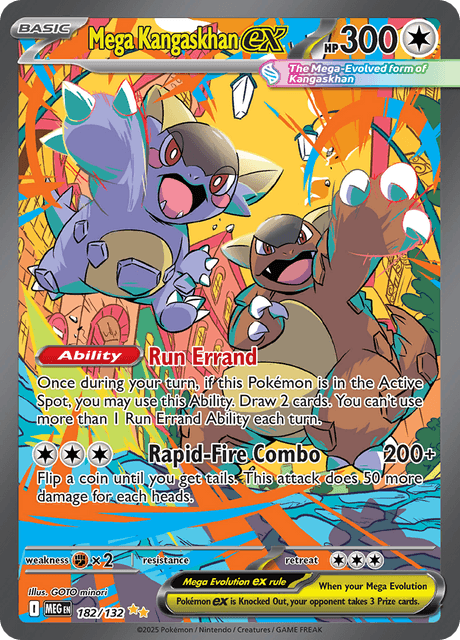 Pokémon TCG Mega Kangaskhan ex 182/132 Ultra Rare Mega Evolution