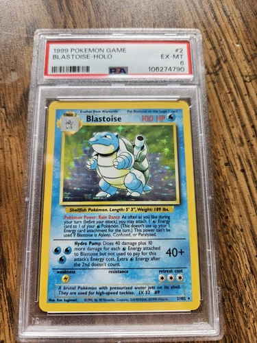 PSA 6 blastoise Base Set Unlimited