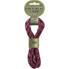 Pepperell PARA-1635 Parachute Cord 4mmx16'-Pink Camo 6Pk 