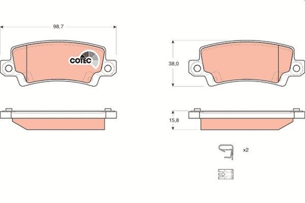 Bremsbelagsatz Scheibenbremse Hinterachse FüR Toyota Corolla Stufenheck Kombi-image